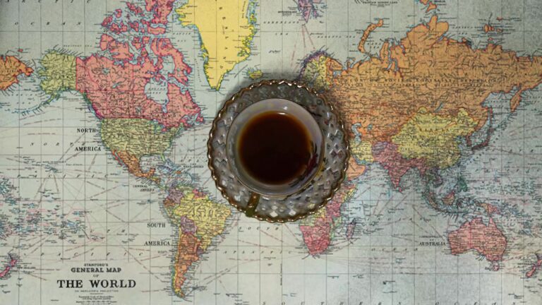 Colonized coffee cup